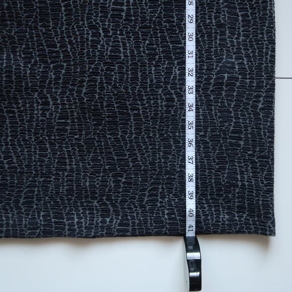 Armani Collezioni  Navy Blue & Grey Textured Stretchy Jacquard Shift Dress Italy - Picture 14 of 16